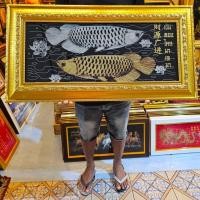 ราคา กรอบรูป ภาพมงคล รูป ปลามังกร ภาพปลามังกร รูปภาพปลามังกร ผ้ากำมะหยี่ สีดำ มอบเป็น ของขวัญ แต่งร้าน ที่ระลึก ขึ้นบ้านใหม่ (47306103821)