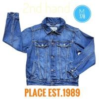 ราคา สินค้ามือสอง แจ็คเก็ตเด็ก เสื้อกันหนาว แบรนด์แท้ เพลซ เสื้อแจ็กเก็ตยีนส์ PLACE EST.1989 แต่งสะกิด ไซส์ M 7/8 อก 34 นิ้ว (27319911306)