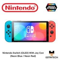 ราคา Game Console (เครื่องเล่นเกมคอนโซล) Nintendo Switch (OLED) With Joy Con (Neon Blue and Neon Red) ของใหม่ประกัน 1ปี (20405795773)