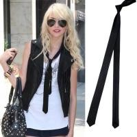 ราคา Super Slim Tie 3 ซม.ซาตินสีแดงสีเหลืองสีดําผูก Handmade แฟชั ่ นผู ้ ชาย Skinny เนคไทแคบสําหรับงานแต ่ งงาน (25728847388)