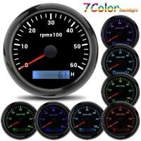ราคา AD 85MM Tachometer with LCD Hour Meter For Marine Boat Car RPM Gauge 0-3000 4000 8000 RPM Meter Tac (56955630709)