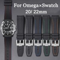 ราคา 20 มม.ซิลิโคนเหลวสายนาฬิกาสําหรับ OMEGA สําหรับ Swatch สําหรับ Co-branded Joint Moonswatch Planetary Seamaster 300 ดําน้ํา Diver ยางนาฬิกาผู้หญิงผู้ชายสร้อยข้อมือ (29352027023)