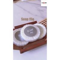 ราคา สบู่ห่อจีบ สบู่โรงแรม ขนาด 15กรัม แพคละ 100ก้อน สินค้าพร้อมส่ง (1665037162)