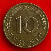 ราคา เหรียญเยอรมัน Germany 10 pfennig ปี 1949F เหรียญ​ต่างประเทศ (20373190628)