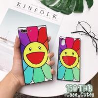 ราคา พร้อมส่งจากไทยเคสไอโฟนเคสกระจกเหลี่ยมดอกไม้มุราคามิ i6,6s,6+,6s+,7,7+,8,8+,X,Xs (1565582109)