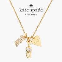 ราคา Kate spade True Love You Me Us Pendant Necklace K7504 สร้อยคอ สีทอง ความหมายดีๆ ยาว 16+3" มีถุงผ้า (28872197435)