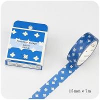 ราคา เทป Washi ดอกไม้สีฟ้านอร์ดิก 90 (26917004867)