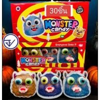 ราคา เยลลี่ รูปตา ฟัน monster candy 1แพ็ค มี30ชิ้น ขนมแผ่นใหญ่มาก (24486808147)