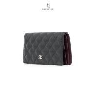 ราคา [ของแท้] CHANEL BIFOLD WALLET LONG BLACK CAVIAR SHW มีใบรับประกัน ตรวจสอบได้ทุกใบ ✅ (29139090180)