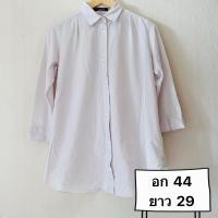 ราคา เสื้อเชิ้ตผู้หญิง เชิ้ตตัวยาว แบรนด์ MICHEL KLEIN มือสอง (B0001) (43801132328)