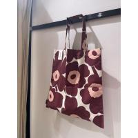 ราคา Marimekko tote bag ดอกสีแดงเข้ม ของแท้ 100% มีป้ายแท็ก (23251357255)
