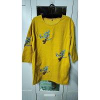 ราคา เดรสมือสอง สภาพดี งานป้าย งานดีเกาหลี สีเหลืองลายดอกไม้ (25009955224)