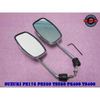 ราคา #กระจกมองข้างมอเตอร์ไซค์ พร้อมเกลียวปรับSUZUKI PE175 PE250 TS250 PE400 TS400 LH&RH //SIDE MIRROR SET PAIR (THREAD 8 mm.) (20782774213)