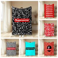 ราคา ผ้าห่มสักหลาดโลโก้ Supreme - ตุ๊กตาอบอุ่นแบบนุ่มโยน - เหมาะสําหรับเตียงโซฟาเดินทาง (46705586172)