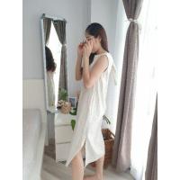 ราคา เดรสผ้าลินิน โบว์หลัง มีกระเป๋า (2770243932)