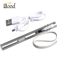 ราคา ไฟฉายปากกา ไฟฉายขนาดเล็ก ไฟฉายสเตนเลส LED ขนาดพกพาชาร์ต USB A0023 (13794290635)