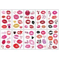 ราคา [ผู้ขาย SG] สติ๊กเกอร์รอยสักชั่วคราว kiss red lips ลิปสติกคอนเสิร์ตเทศกาลแต่งตัวอุปกรณ์แต่งหน้า lady gaga show (52152380736)