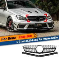 ราคา For Mercedes-Benz C Class W204 C63 AMG 2008 2009 2010 2011 Front Racing Tuning Grills Mesh Radiator (40327746681)