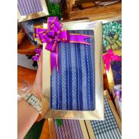 ราคา ผ้าพันคอครามสกลนครพร้อมกล่องของขวัญ งานทอมือทุกชิ้น ฝ้ายนุ่มหอมคราม (50903144833)