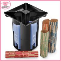 ราคา [GZ] ชุดเคาน์เตอร์เหรียญ 4-in-1 พร้อมที่ใส่,กระปุกออมสิน Penny Nickel Dime Quarter Roll Organizer TH (54804643920)