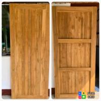 ราคา ประตูบานทึบ ไม้สักทอง100% (25820659614)