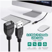 ราคา สาย USB 2.0 M/F ต่อเพิ่มความยาว USB EXTENSION CABLE สายงานดี สีดำ ความยาว 1.8 เมตร (24021793264)