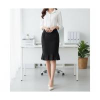 ราคา กระโปรงทำงาน สีดำ ทรงตรง ผ้าลูกไม้ รหัส 007-632 (18592009510)