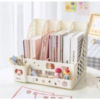 ราคา ฟรีสติ๊กเกอร์ ใส่A4 ได้ กล่องเก็บเอกสาร กล่องเก็บหนังสือ 4ช่อง มีช่องเก็บปากกา ถอดและประกอบฟรี แฟ้มเก็บเอกสาร C158 (26229053450)