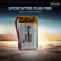 ราคา 502030 3.7V 250mah lithium li-pol li ion Rechargeable battery For Car DVR Tachograph bluetooth earphone Camera speaker M (25001994180)