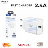 ราคา หัวชาร์จ Energy 2.4A ของแท้ | อะแดปเตอร์ชาร์จเร็ว USB 1 พอร์ต | ชาร์จไว เสถียร ปลอดภัย Original (48203243198)