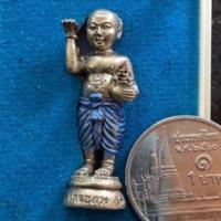 ราคา กุมารทองไกรยภพ เนื้อโลหะ เพ้นสีจูงกระเบน (ถือถุงเงินกวักมือ) ปลุกเสกโดย ศิษย์หลวงพ่อเต๋ หลวงปู่แย้ม วัดสามง่าม (16386378731)