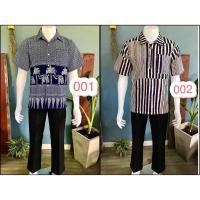 ราคา เสื้อพื้นเมืองชาย หม้อฮ่อมซาฟารี คอเซิ้ตพิมพ์ลาย แขนสั้น อก 42,44,46 (5840918107)