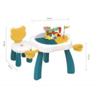 ราคา โต๊ะตัวต่อพร้อมเก้าอี้ เปลี่ยนเป็น #โต๊ะเขียนหนังสือ ได้ #ตัวต่อ52ชิ้น #โต๊ะ2in1 (23922028671)