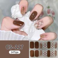 ราคา 14tips Red Heart Full Cover สติ๊กเกอร์ติดเล็บสีแดงสติกเกอร์เล็บ Full Nail Wraps Valentines Simple Design DIY Nail Art (42100272464)