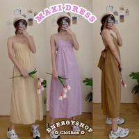ราคา ENแม็กซี่เดรสสายเดี่ยวเว้าลึกด้านหลัง มีเชือกผูกโบว์ด้านหลัง เดรสยาว เดรสตัวยาว เดรสผ้าฝ้าย เสื้อผ้าแฟชั่นผู้หญิง (19337033301)
