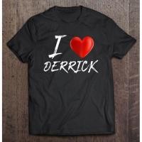 ราคา 【COD】I Love Heart Derrick Family Name T-Shirts Shirts Aesthetic Clothing T Shirt Printing With Own Design Men T Shirt Co (29206978794)
