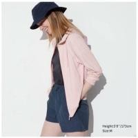 ราคา เสื้อกันยูวี Uniqlo AIRism UV Protection สีชมพู (24478870928)