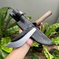 ราคา มีดปลายหว้าย ด้ามบ้อง Machete มีดเหน็บ Camp สปาต้า มีดแล่ ใบ 7” ตีร้อนชุบแข็ง ด้ามไม้ขนุน พันป่าน เหรียญครุฑ ซองหนัง (25410578726)