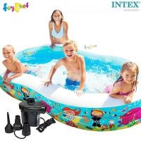 ราคา Intex สระเป่าลมลายนักดำน้ำตัวน้อยและสัตว์ใต้ทะเลแสนสนุก 2.62x1.60x0.46 ม. รุ่น 56490 + ที่สูบลมไฟฟ้า (25205473362)
