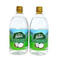 ราคา น้ำมันมะพร้าวสกัดเย็น ตรา มีโชค 1 ลิตร 2 ขวด "ส่งฟรี" Meechok 100% Natural Coconut Oil 1,000 ml. ขายราคาส่ง (23343056659)