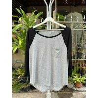 ราคา เสื้อยืดผู้หญิง H&M สีเทาดำ ไซส์ M มือสอง สภาพดี (15398552342)