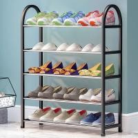 ราคา ชั้นวางรองเท้าเหล็ก 5 ชั้น ขอบพลาสติก [พร้อมส่ง]*สีดำ4ชั้น* (15895210994)