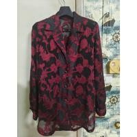 ราคา เสื้อคลุมซีทรูแขนยาว ลายดอกสีแดง (41459402819)