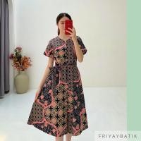ราคา Minh Batik Dress / ชุดเดรสผ้าบาติกผู้หญิงแขนสั้น (43520950397)