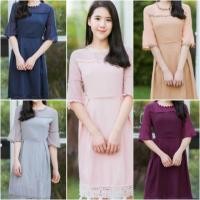 ราคา เสื้อผ้าแฟชั่น สไตล์ เดรสทำงาน zara ผู้หญิง มือ ผ้าชีฟอง ลูกไม้ ทรงแขนกระดิ่ง ชุดออกงาน สีกรม ชมพู ครีม ม่วง เทา ราคาถูก (1254737759)