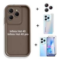 ราคา 4in1 ฟิล์มกระจกนิรภัยกันรอยหน้าจอ ฟิล์มเลนส์กล้อง ฟิล์มด้านหลัง สําหรับ Infinix Hot 40 pro Hot 40 (25563205070)