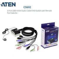 ราคา ATEN CS692 HDMI KVM 2-Port USB HDMI/Audio Cable KVM Switch with Remote (41574764111)