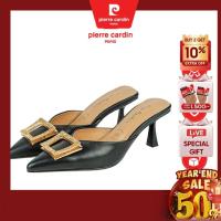 ราคา Pierre Cardin รองเท้าผู้หญิง รองเท้าส้นสูง นุ่มสบาย ผลิตจากหนังแท้ สีดำ รุ่น 52AD144 (20969641156)