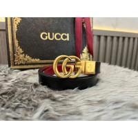 ราคา เข็มขัด Reversible thin red and black GG Marmont Gucci belt Size 85 CM. (ดำ/แดง) (27578829491)