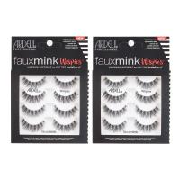 ราคา ขนตาปลอม Ardell Faux Mink, Wispy Natural Lashes, นํากลับมาใช้ใหม่, นุ่มและน้ําหนักเบาสําหรับ Everyday Glam, Multipack - 2 แพ็ค x 4 คู่ (48553389768)